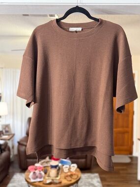 Zenana Outfitters Boxy Short-Sleeve Knit Top